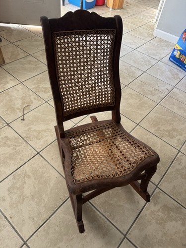 Childs vintage wooden rocking - childs,
