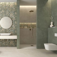 Chic Green Rectangle Porcelain