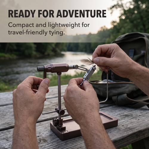 Rotary fly tying vise for - vise,