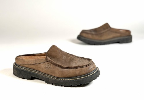 Ariat brown leather - leather, mules
