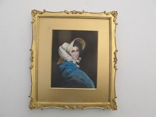 ANTIQUE WATERCOLOUR OF A LADY