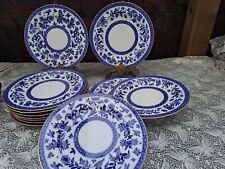 16 x Antique Charles Ford blue & white Flowers,birds & insects plates 10.15"