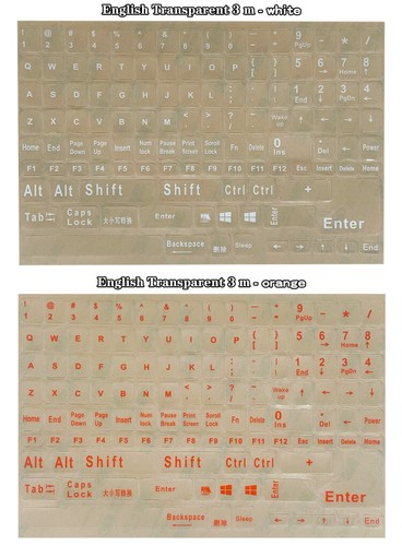 Transparent full keyboard - full,