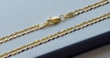 10K SOLID GOLD 2.5MM MEN WOMEN CUBAN LINK CHAIN Necklace SIZE 16'' - 36'' 