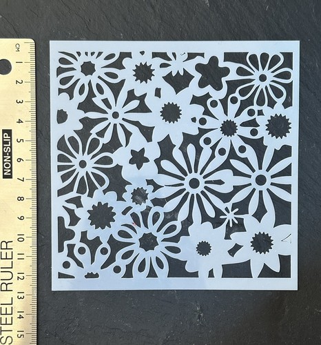 Stencil background flower - background,