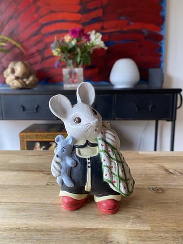 Vintage ceramic mouse figurine - vintage,
