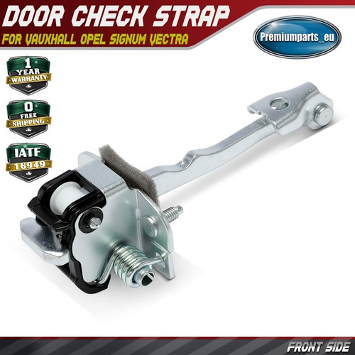 Door hinge stop check - stop, strap