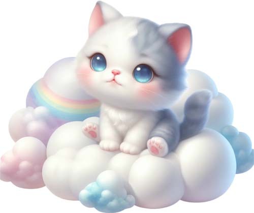 Colourful baby kitten - baby,