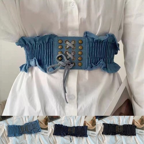 Denim wide belts wild skirt - wide,