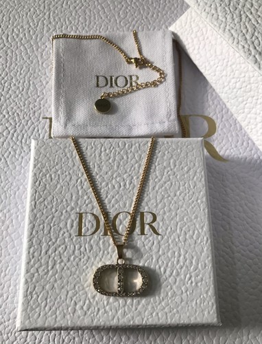 Dior crystal pendant necklace - dior,