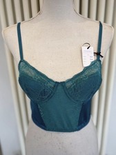Primark Teal Lace Corset Top