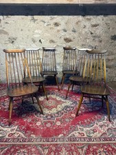 ERCOL GOLDSMITH CHAIRS X 6