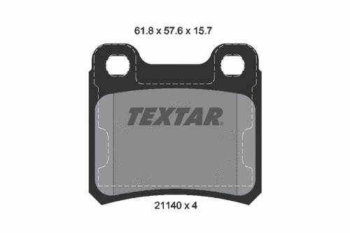 Rear brake pad set - pad, disc