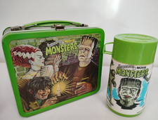 Vintage Universal Movie Monsters Metal Lunchbox & Thermos Flask 1979