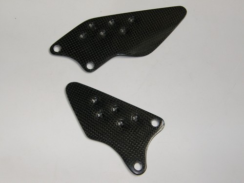Carbon fibre heel plates - carbon,
