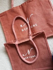 NEPTUNE JUTE / Hessian LARGE And Small TOTE BAG Paprika(?)