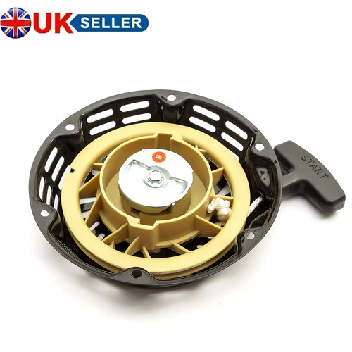 Black pull start cord recoil - start,