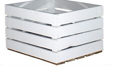 White Washed Wooden Crate (Apple Box)  Refurbished 