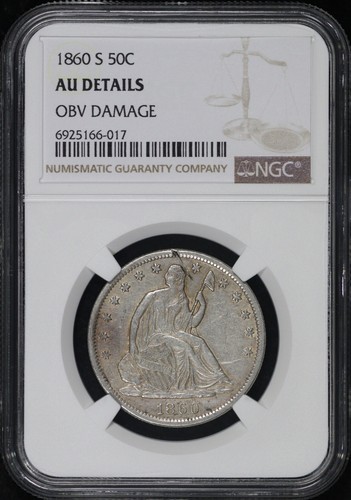 1860 seated liberty half - seated,