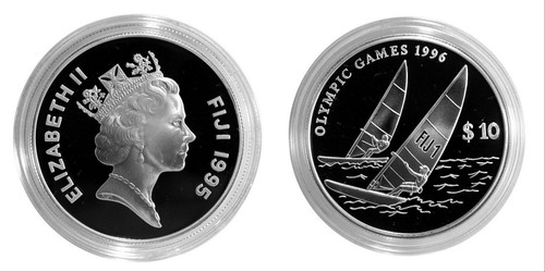 Fiji 1995 elizabeth - 1995, $10
