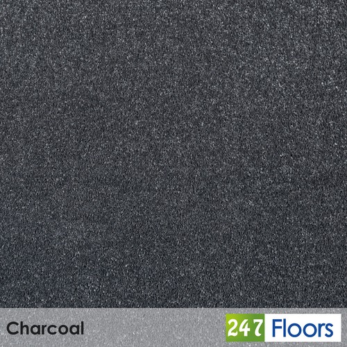 Charcoal grey saxony carpet - charcoal,