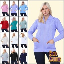 Ladies Zip Cardigan Long