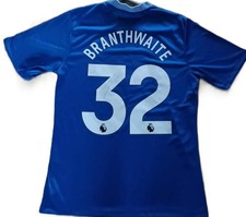 Hand Signed Jarrad Branthwaite Name & Number 32 Everton 2024/25 Home Shirt
