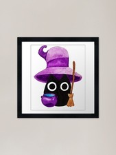 Witchy Black Cat With A Big