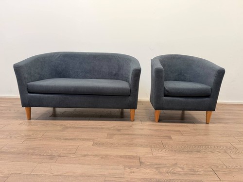 Grey fabric seater tub sofa - tub,