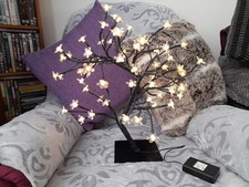 Cherry Blossom Tree 40cm Apx –64 Led Bonsai Christmas Light /Home Decoration