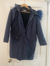 Whistles Blue Coat With Faux