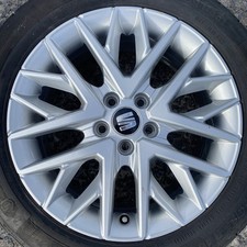 GENUINE 17-21 SEAT IBIZA FR 6F 195 55 16 ALLOY WHEEL & TYRE 6F0601025M SPARE X1