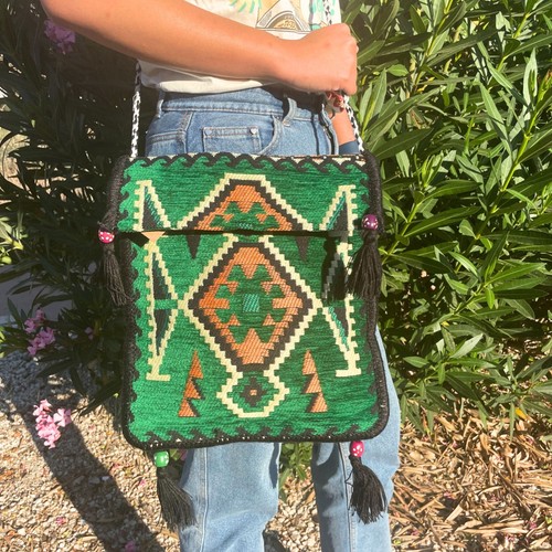 Emerald green kilim summer - emerald,