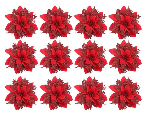 Artificial poinsettia glitter - artificial,