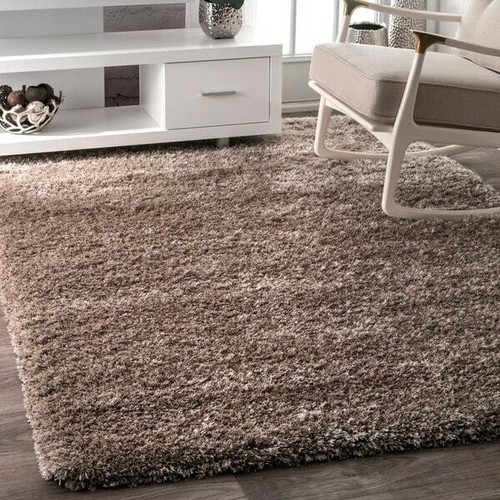 Modern large taupe shaggy - taupe,