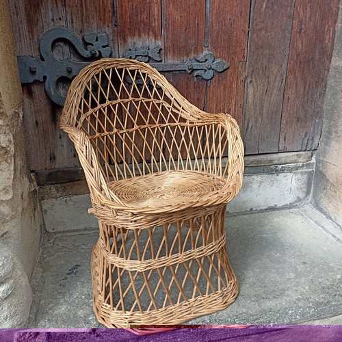 Vintage child wicker chair - vintage,