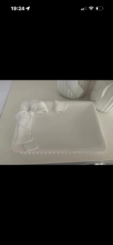 Beautiful soft touch white bow - beautiful,