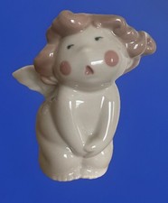 NAO LLADRO SPAIN CHEEKY CHERUB OH, NO! GLOSSY PORCELAIN ANGEL FIGURINE ORNAMENT