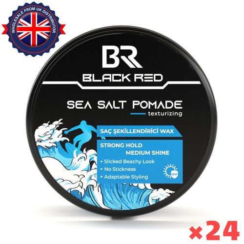 Black red sea salt pomade - red,