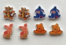 EEYORE WINNIE THE POOH TIGGER PIGLET STUD ACRYLIC EARRINGS GIFT BAG