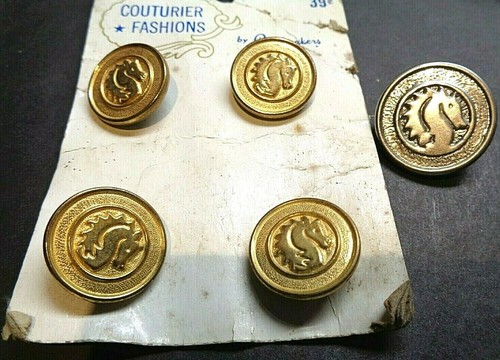 Horse head metal buttons - horse,