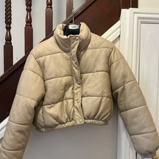 ZARA FAUX leather  CROPPED JACKET ❤️ (Size - large)