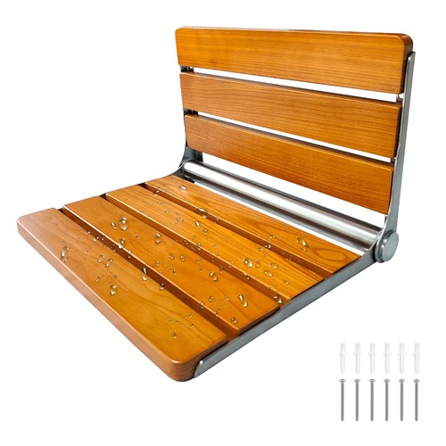 Folding shower seat - shower, wall