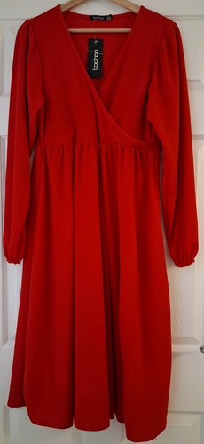 New boohoo red wrap - new, !