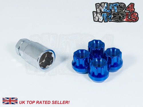 Blue locking wheel nuts - x,