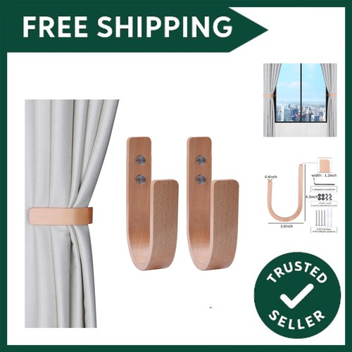 Wooden curtain holdbacks - wooden,