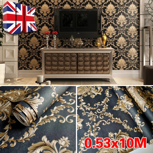 10m embossed floral wall - 10m,