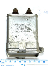 Vintage Paper in Oil Capacitor  4 Mfd  350V DC
