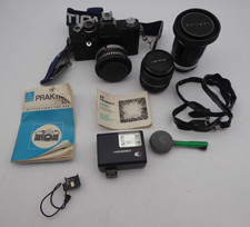VTG Praktica LTL SLR Film Camera & Carl Zeiss Jena / Carenar / Soligor Lenses