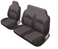HEAVY DUTY SINGLE AND DOUBLE FRONT VAN BLACK & GREY SOFT PADDED SEAT COVERS